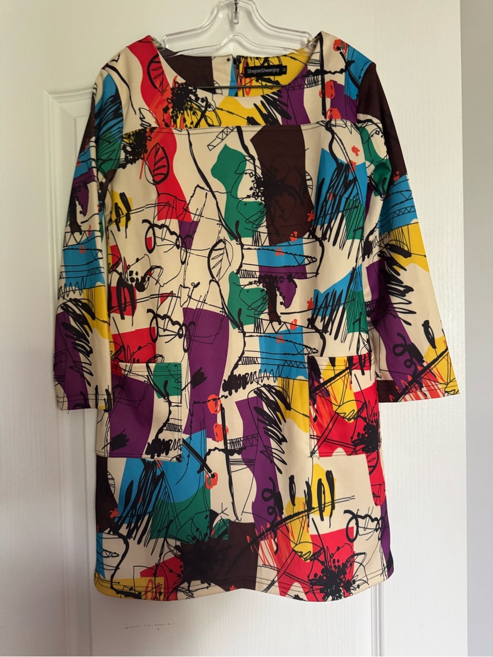 ShejoinSheenjoy Abstract Multi-Color Shift Dress - Picture 2 of 7